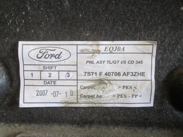 Обшивка багажника Ford Mondeo 4 2007-2010 на Ford Mondeo 4